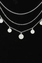Triple Round Charm Chain Necklace | Mixtshop LLC