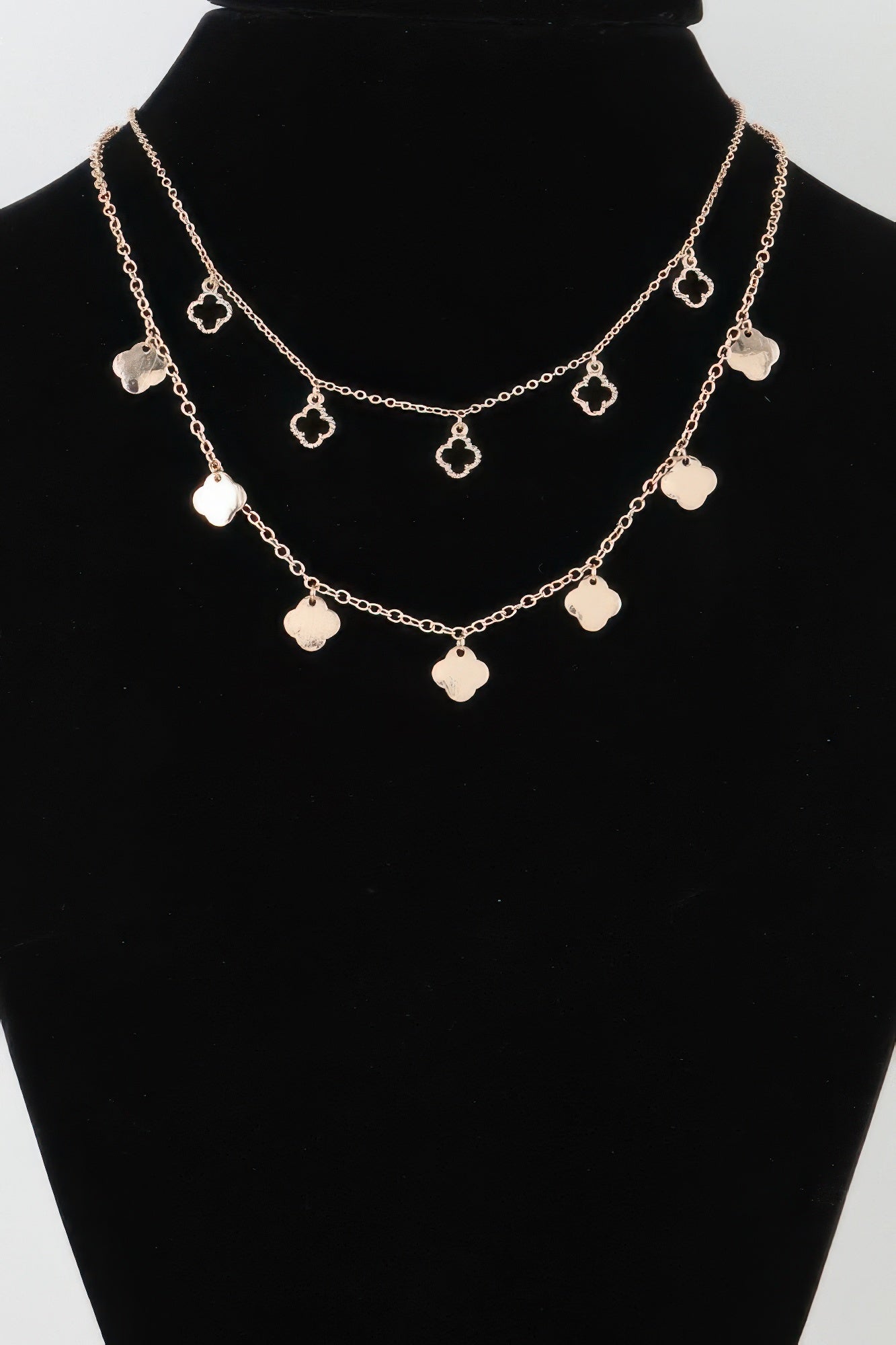 Double Clover Charm Chain Necklace | Mixtshop LLC