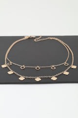Double Clover Charm Chain Necklace | Mixtshop LLC