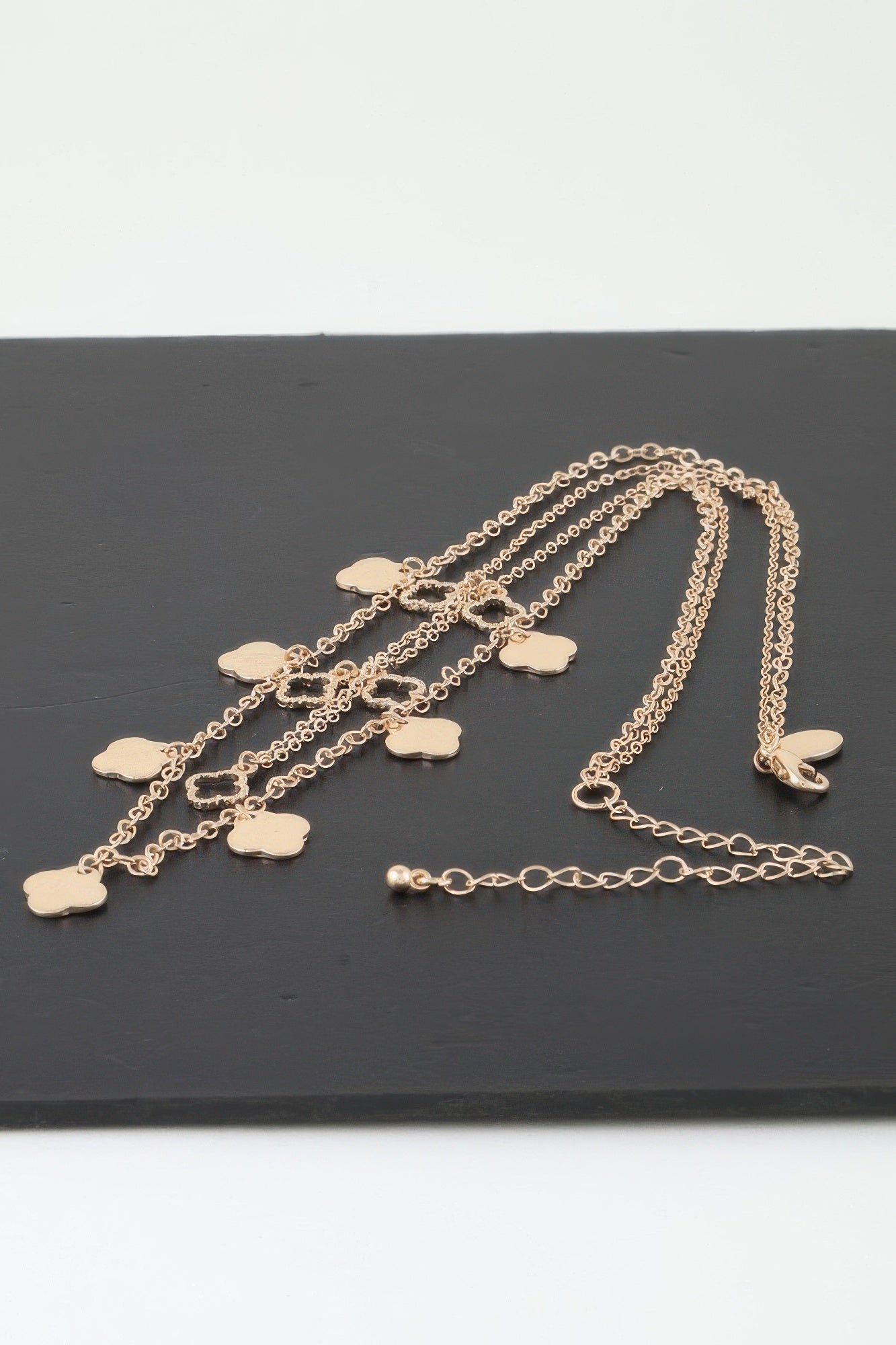 Double Clover Charm Chain Necklace | Mixtshop LLC