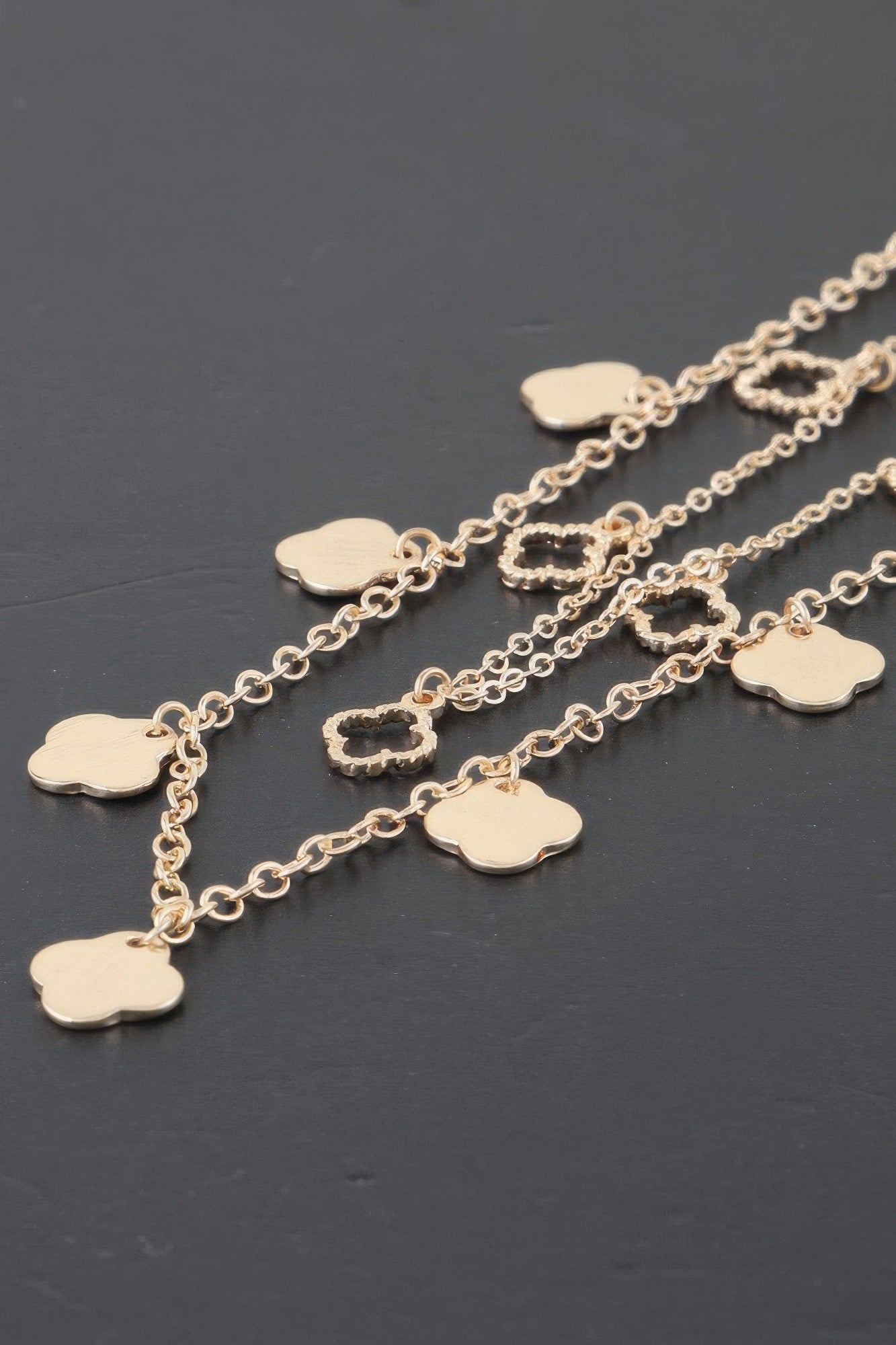 Double Clover Charm Chain Necklace | Mixtshop LLC