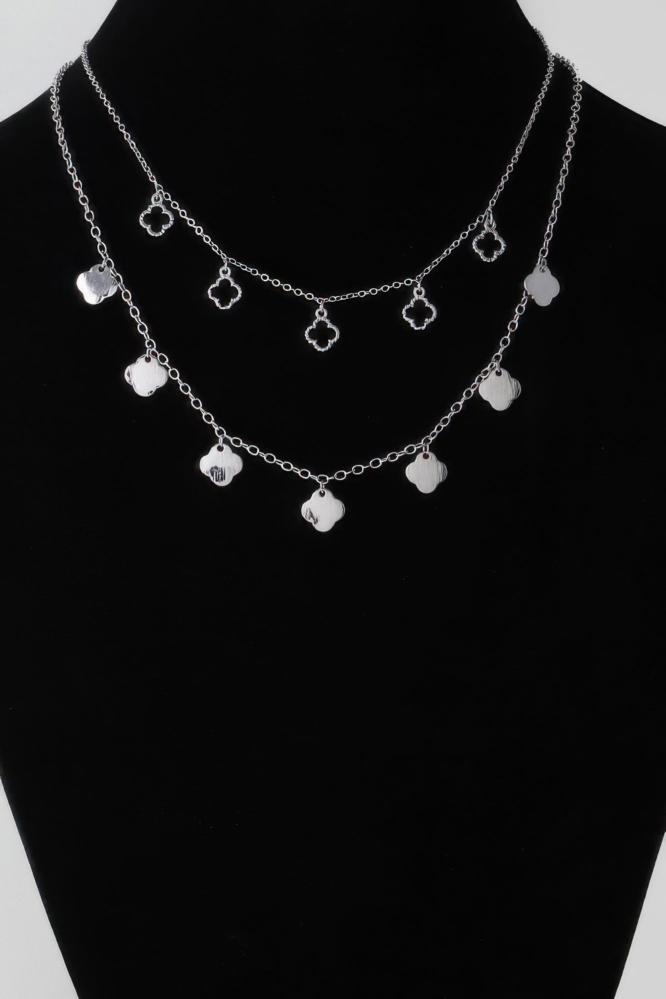 Double Clover Charm Chain Necklace | Mixtshop LLC