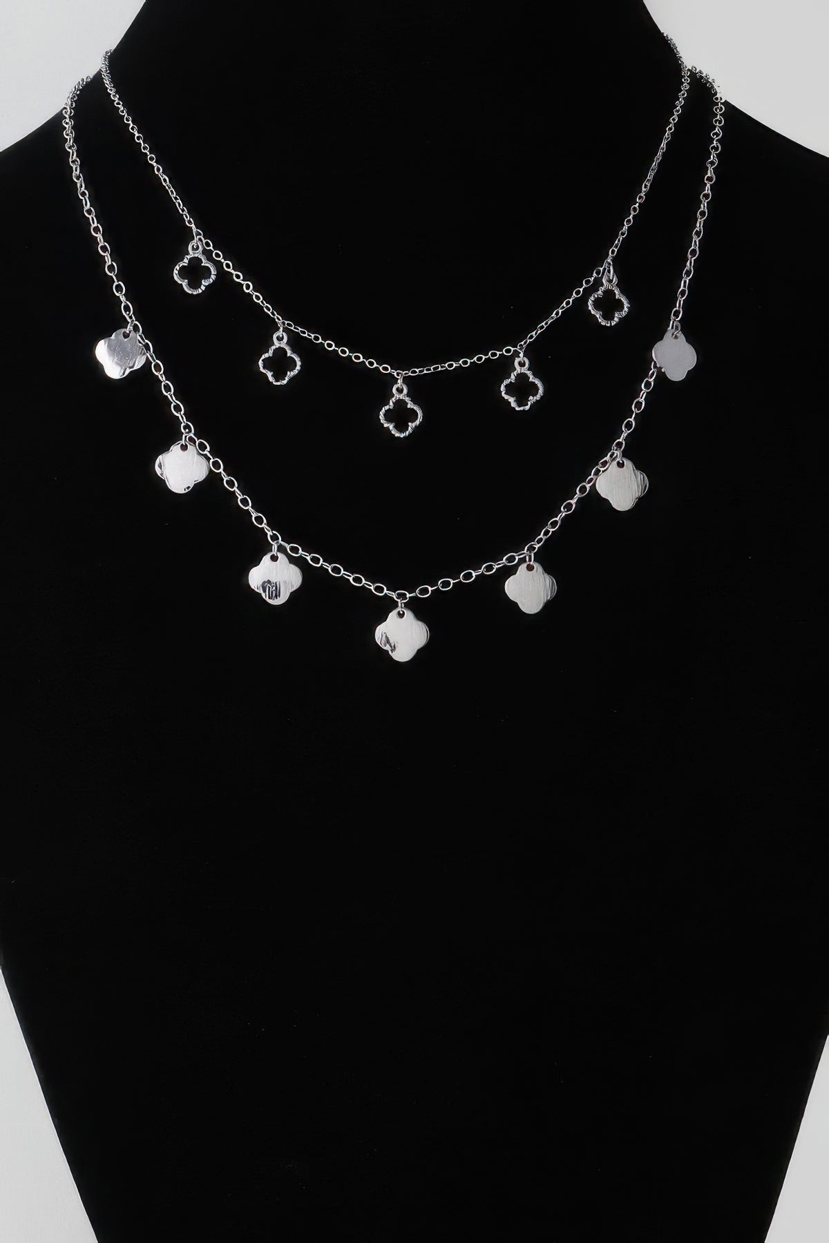 Double Clover Charm Chain Necklace | Mixtshop LLC