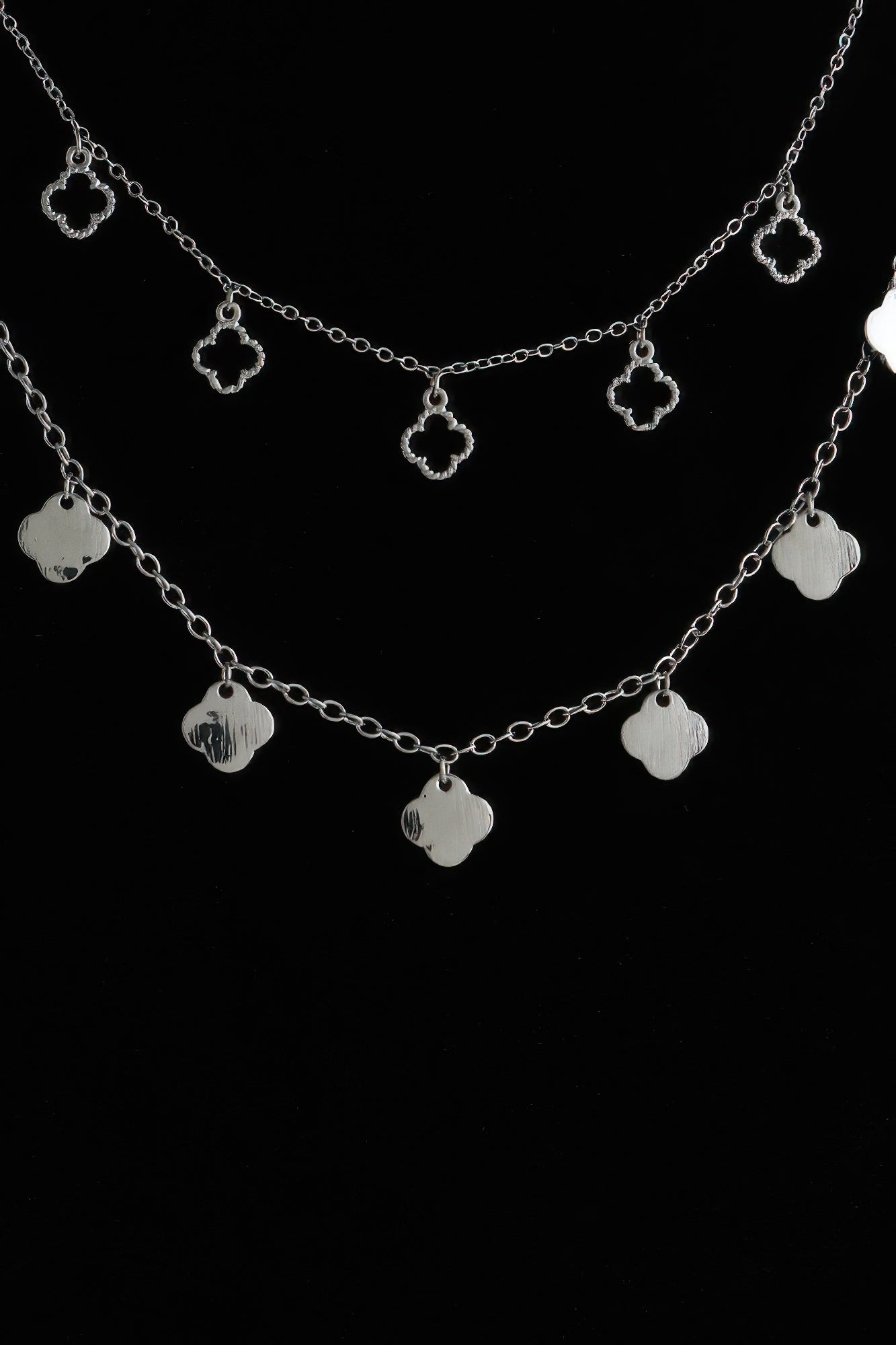 Double Clover Charm Chain Necklace | Mixtshop LLC