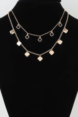 Double Clover Charm Chain Necklace | Mixtshop LLC