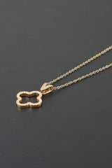 Modest Jeweled Clover Pendant Necklace | Mixtshop LLC