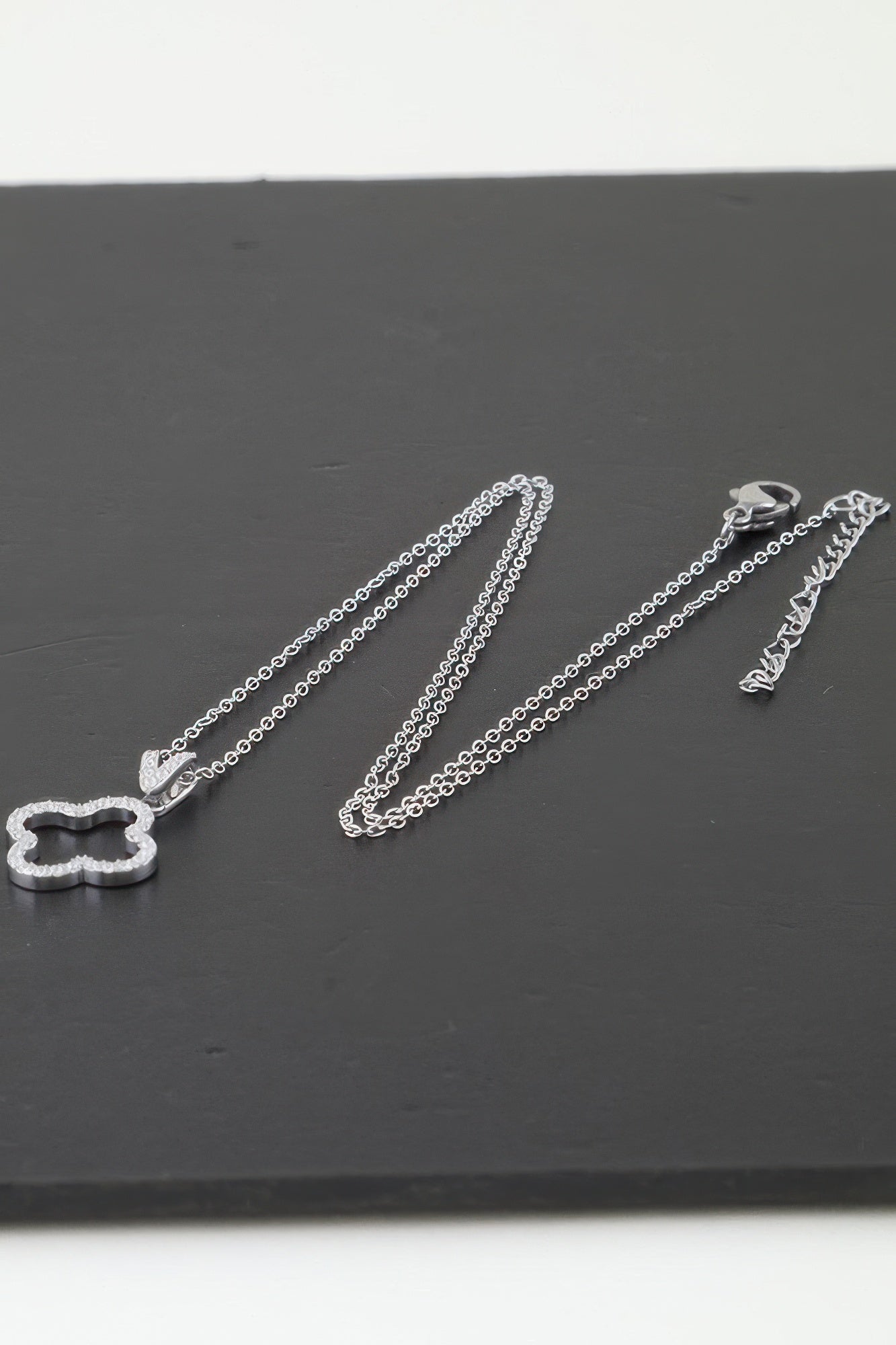 Modest Jeweled Clover Pendant Necklace | Mixtshop LLC
