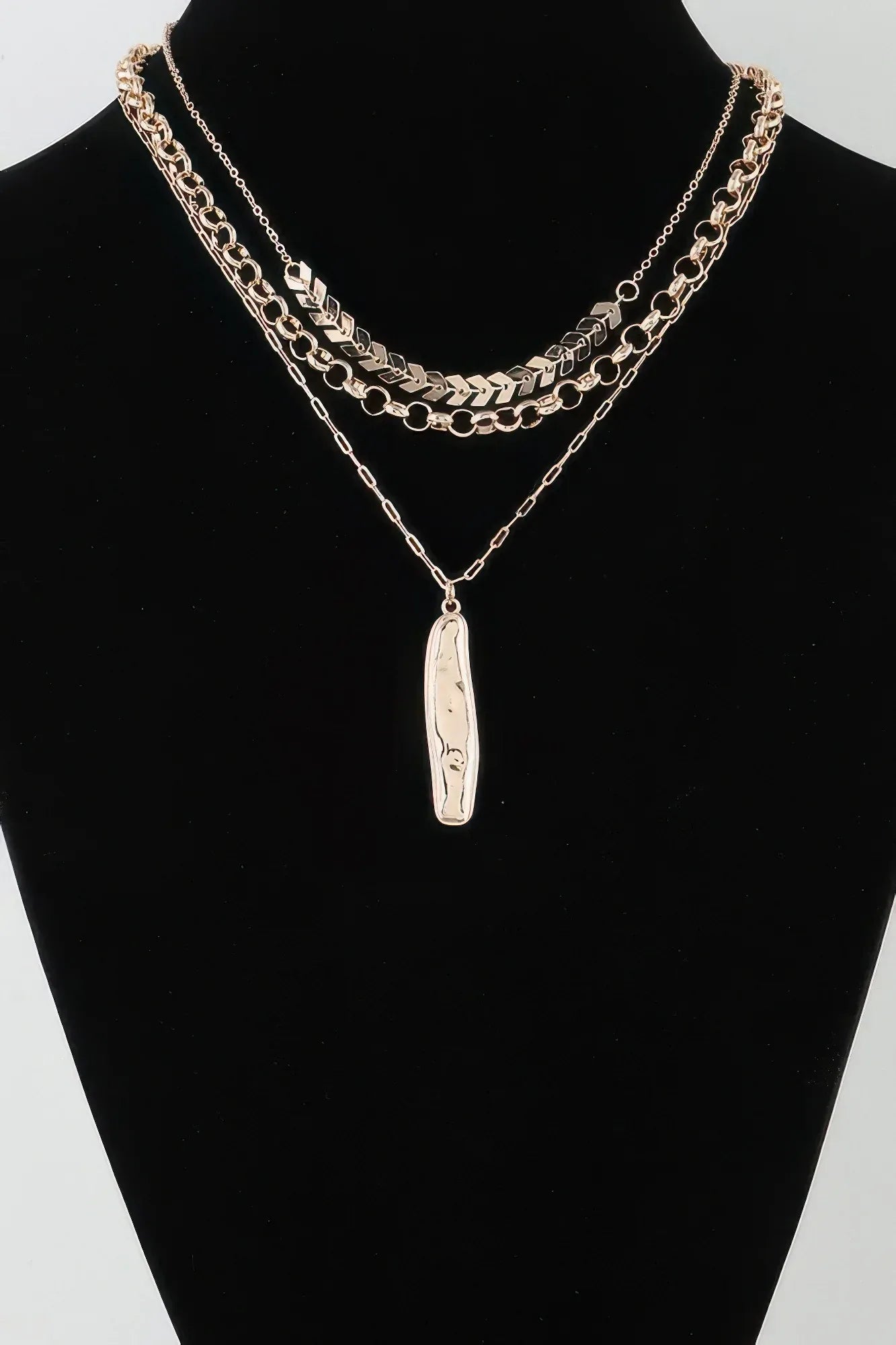 Multi Abstract Bar Chain Necklace | Mixtshop LLC Main image