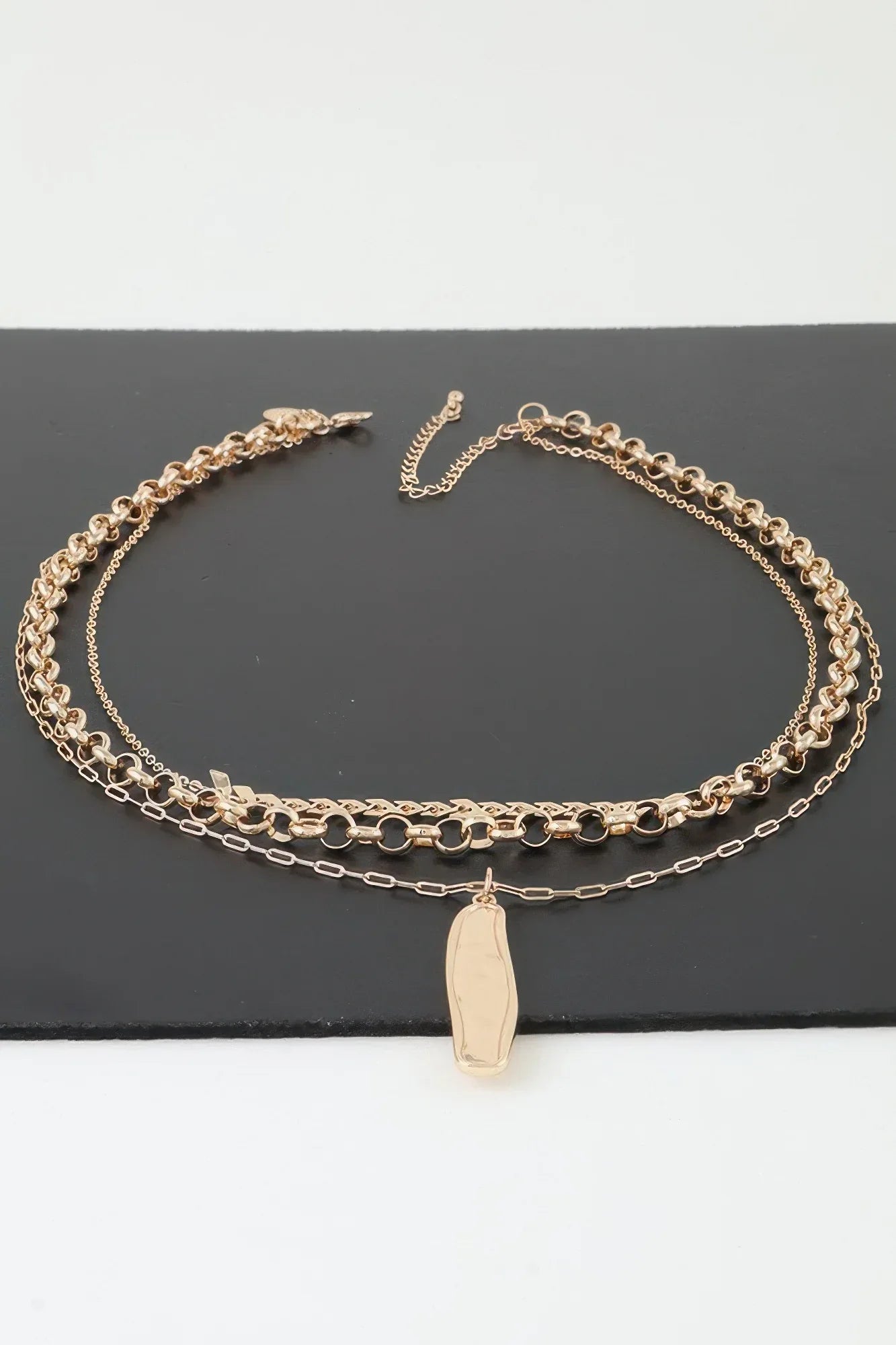 Multi Abstract Bar Chain Necklace Secondary image