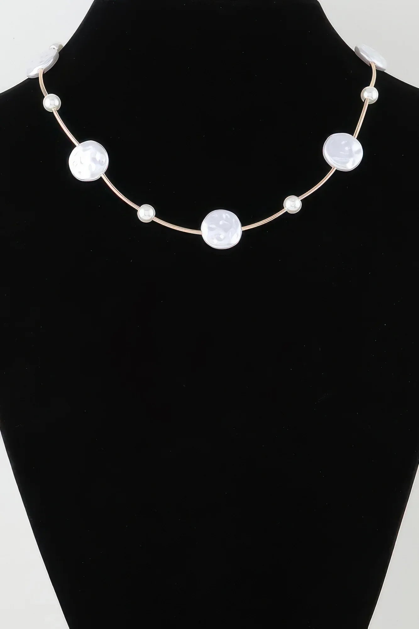 Modern Stone Beaded Charm Necklace | Mixtshop LLC Main image