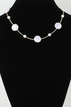 Modern Stone Beaded Charm Necklace | Mixtshop LLC
