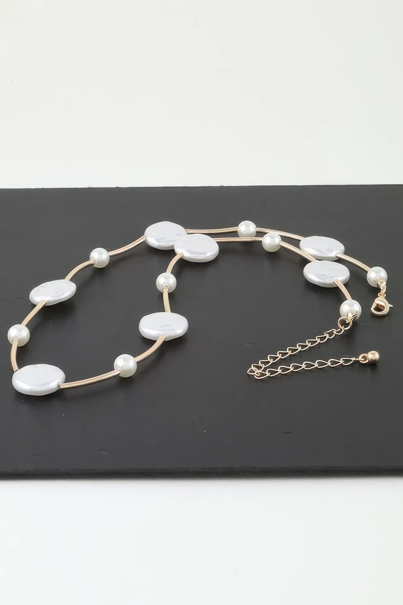 Modern Stone Beaded Charm Necklace | Mixtshop LLC