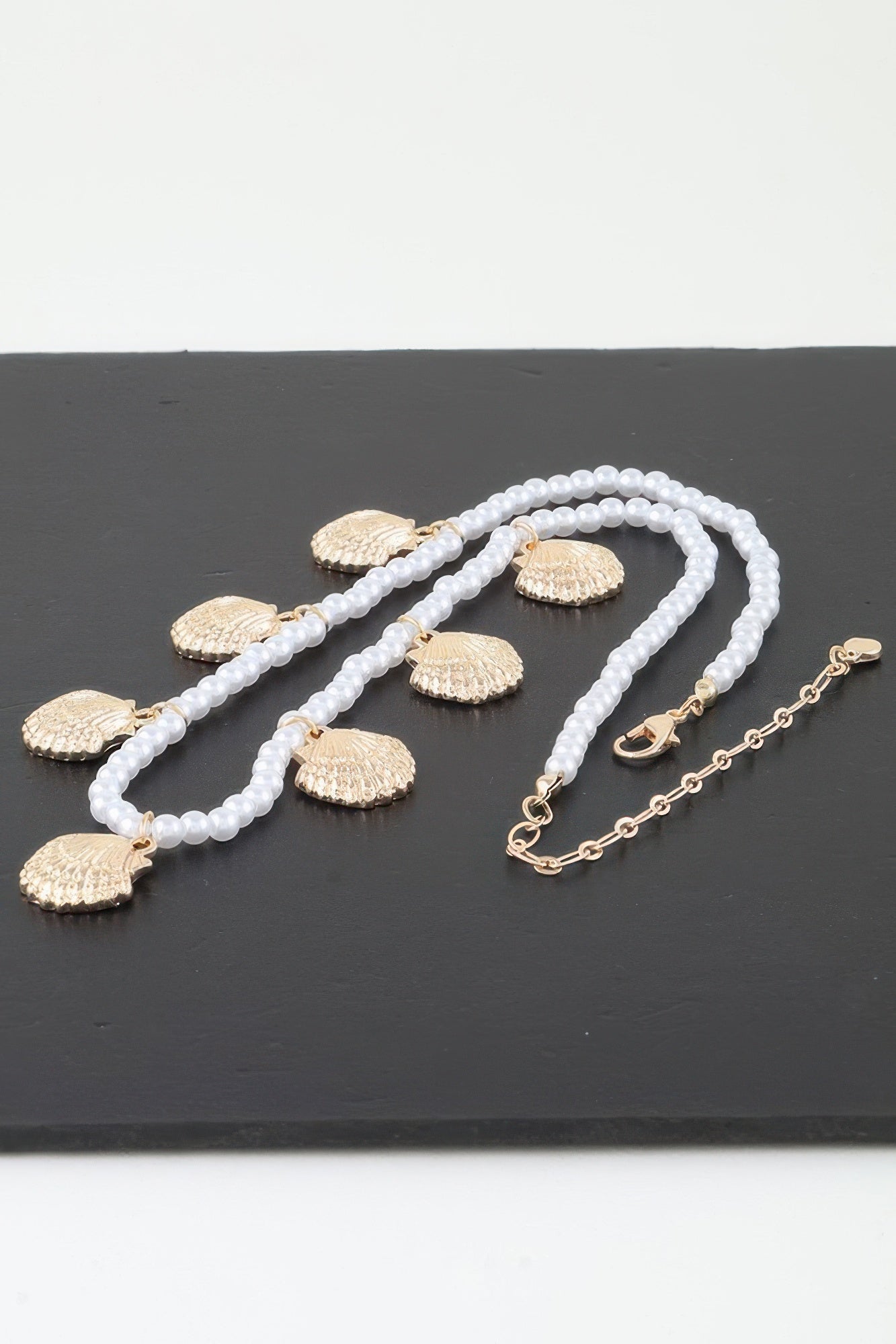 Clamshell Charm Pearl Necklace | Mixtshop LLC