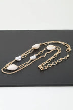Double Pearl Chain Necklace | Mixtshop LLC