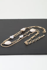 Double Pearl Chain Necklace | Mixtshop LLC