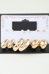 Multi Shiny Modern Hoop Earrings Set | Mixtshop LLC