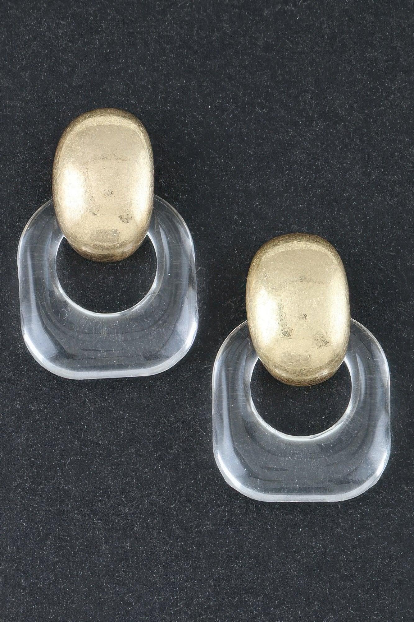 Modern Transparent Drop Earrings | Mixtshop LLC Main image