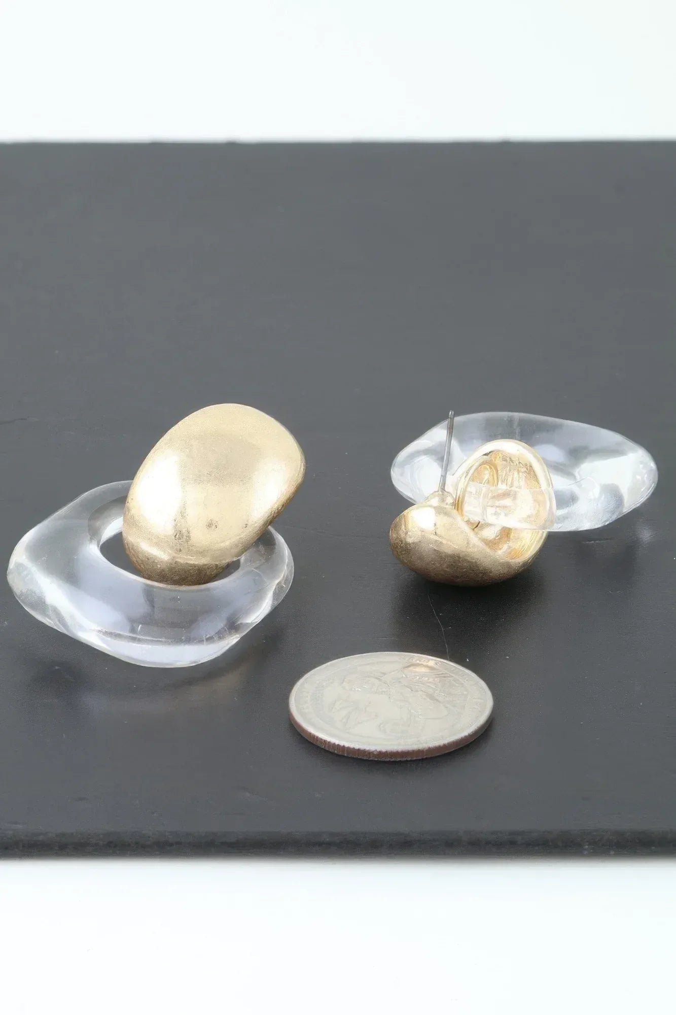 Modern Transparent Drop Earrings Secondary image