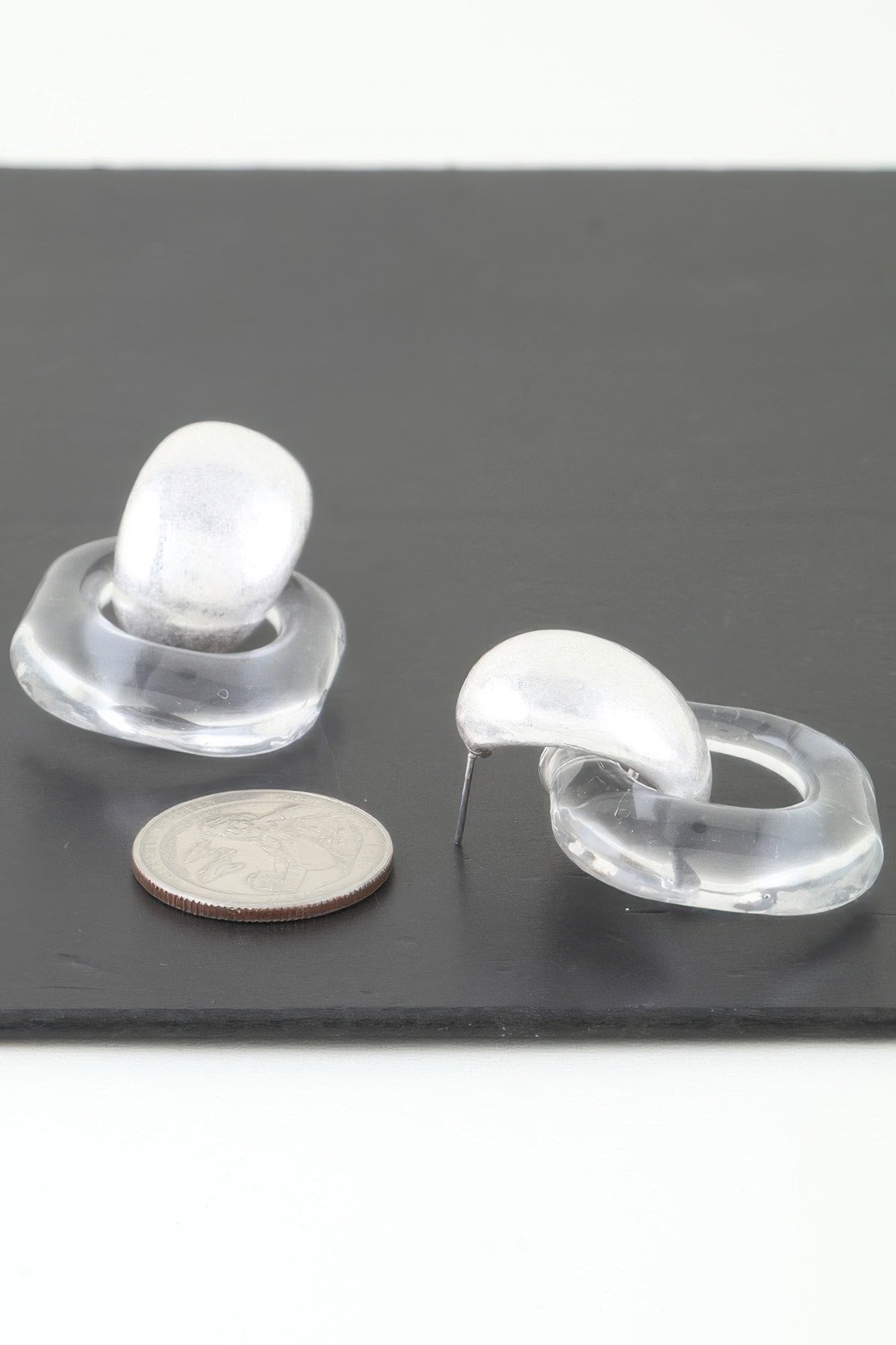 Modern Transparent Drop Earrings | Mixtshop LLC