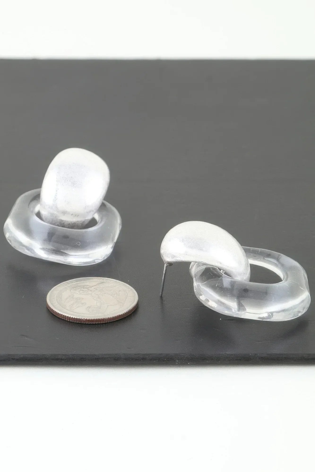 Modern Transparent Drop Earrings | Mixtshop LLC