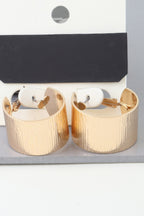 Wide Ribbed Hoop Earrings | Mixtshop LLC