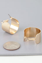 Wide Ribbed Hoop Earrings | Mixtshop LLC