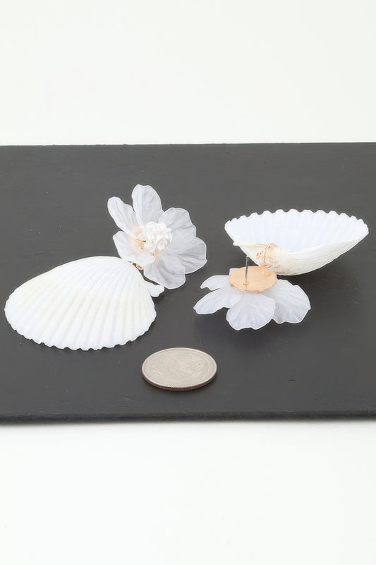 Flower Shell Drop Earrings | Mixtshop LLC