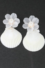 Flower Shell Drop Earrings | Mixtshop LLC