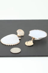 Double Clamshell Drop Earrings | Mixtshop LLC