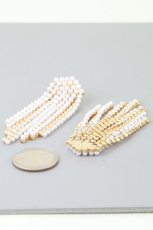 Multi Pearl Curtain Drop Earrings | Mixtshop LLC