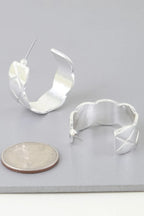 Diamond Quilt Cut Hoop Earrings | Mixtshop LLC