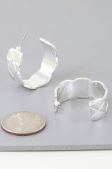Diamond Quilt Cut Hoop Earrings | Mixtshop LLC