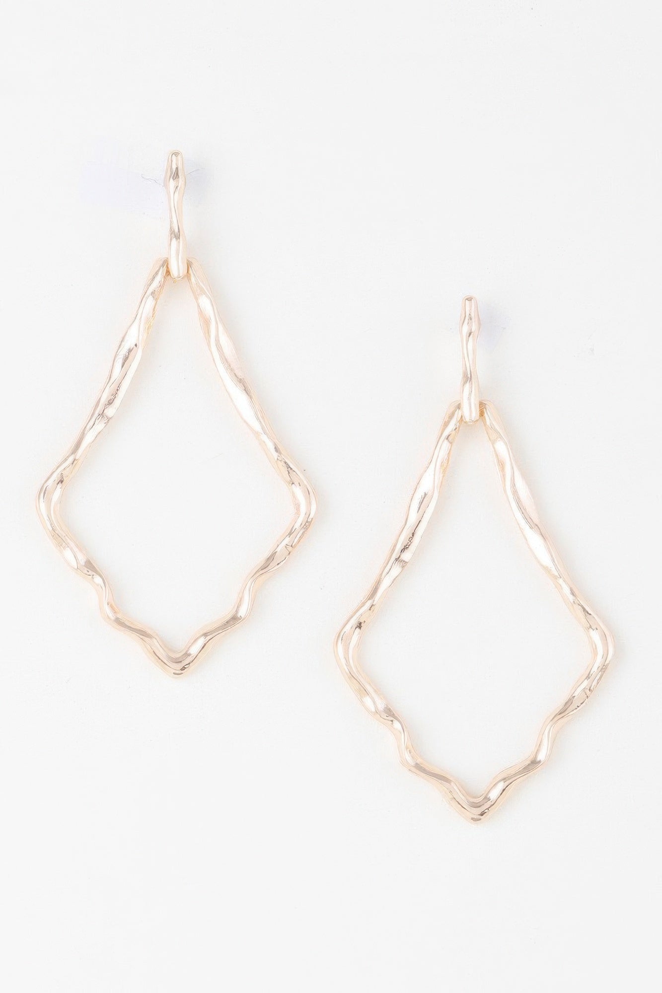 Shiny Hammered Kite Earrings | Mixtshop LLC