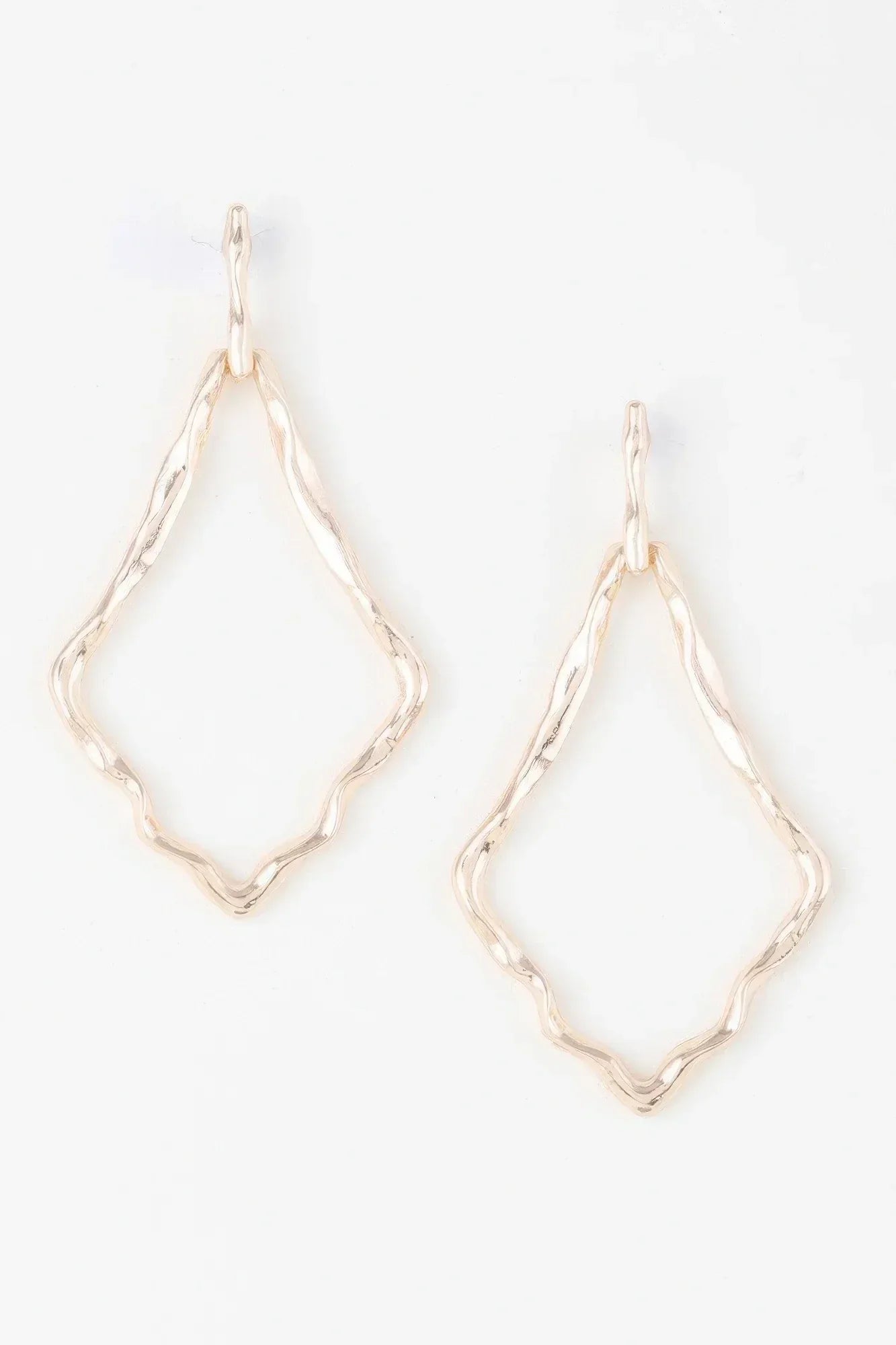 Shiny Hammered Kite Earrings | Mixtshop LLC Main image
