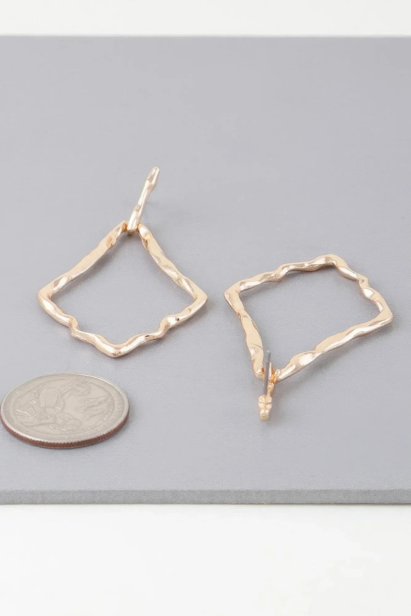Shiny Hammered Kite Earrings | Mixtshop LLC