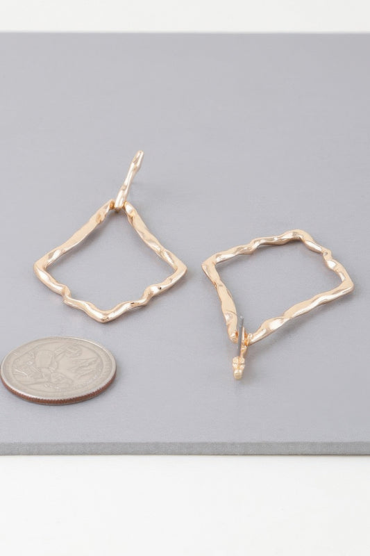 Shiny Hammered Kite Earrings | Mixtshop LLC