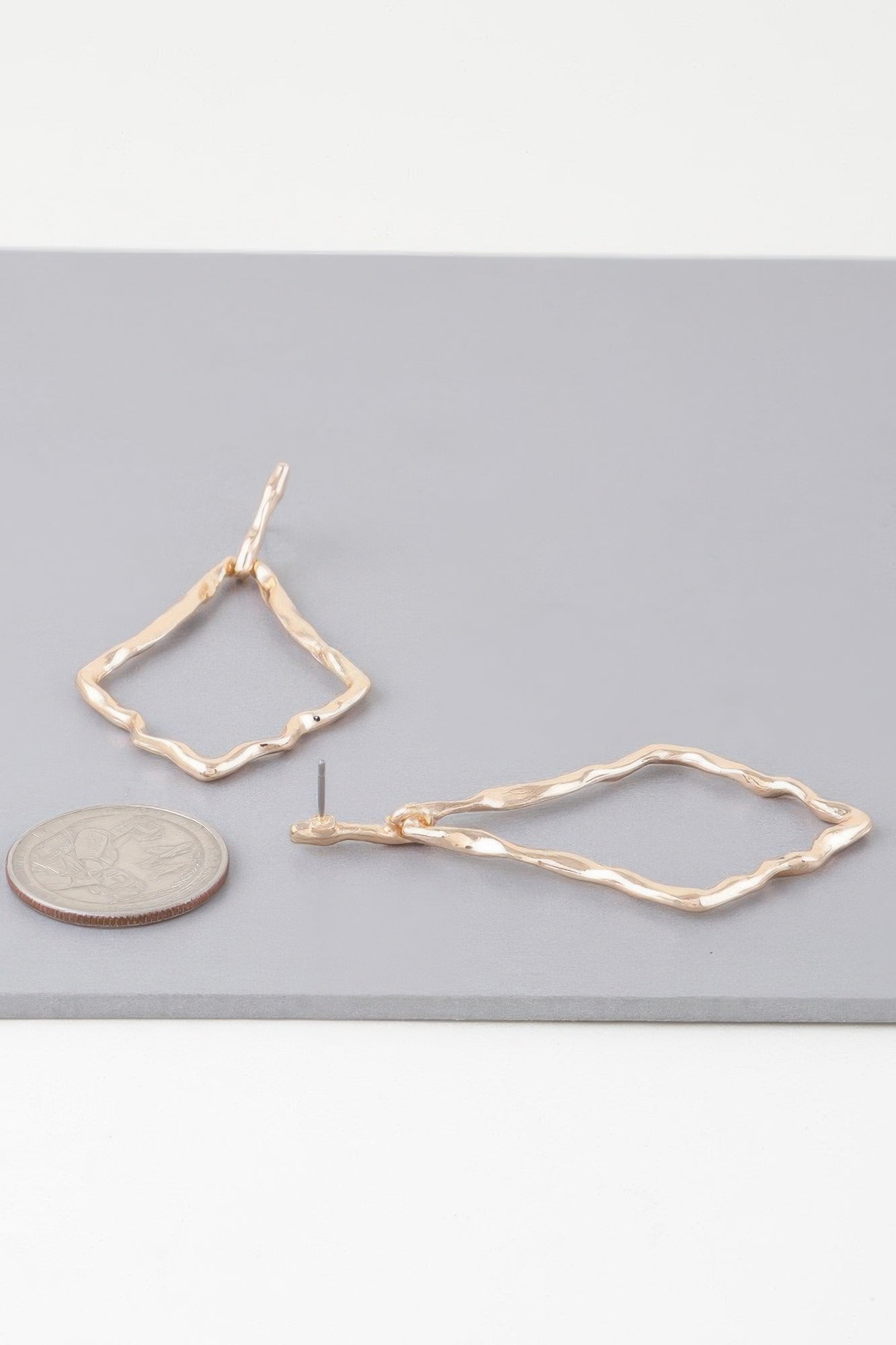 Shiny Hammered Kite Earrings | Mixtshop LLC