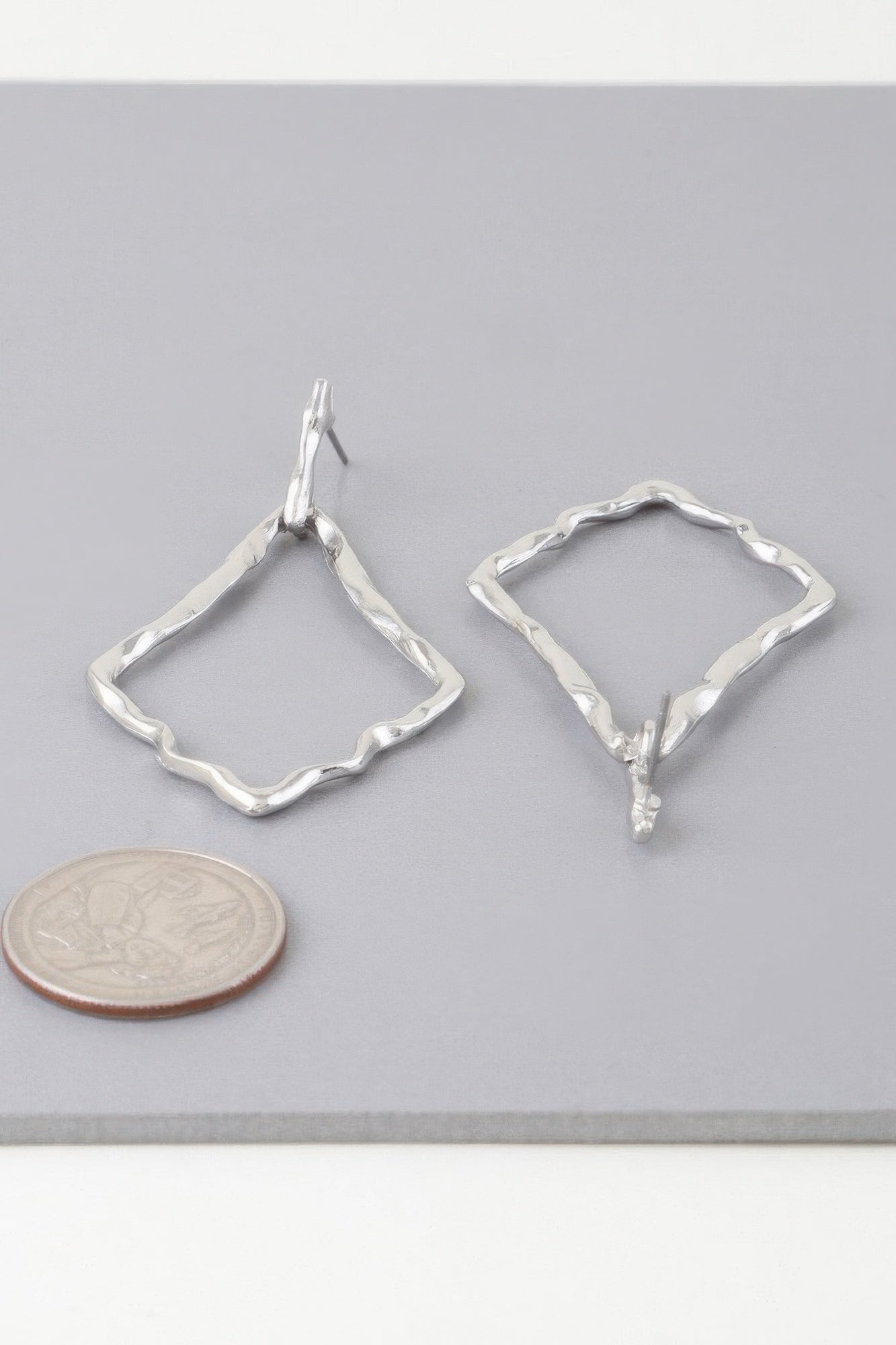 Shiny Hammered Kite Earrings | Mixtshop LLC