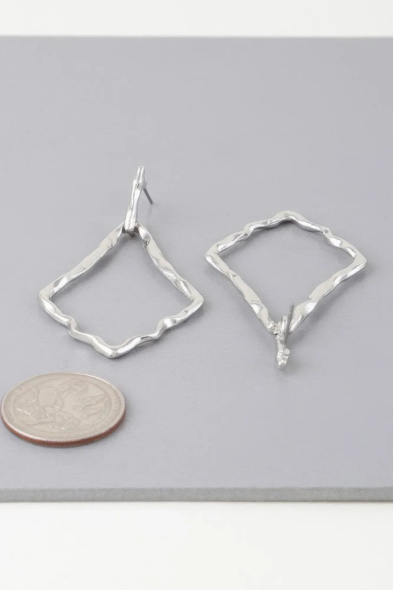 Shiny Hammered Kite Earrings | Mixtshop LLC