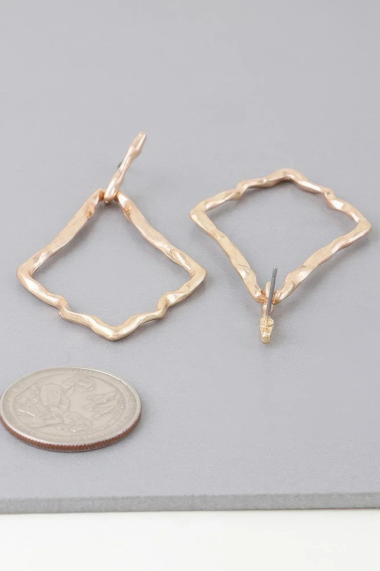 Shiny Hammered Kite Earrings | Mixtshop LLC