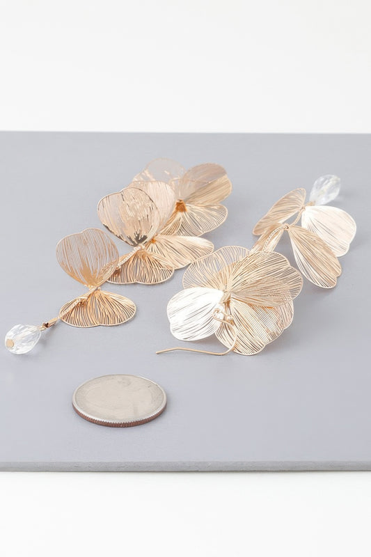 Delicate Flower Crystal Drop Earrings | Mixtshop LLC