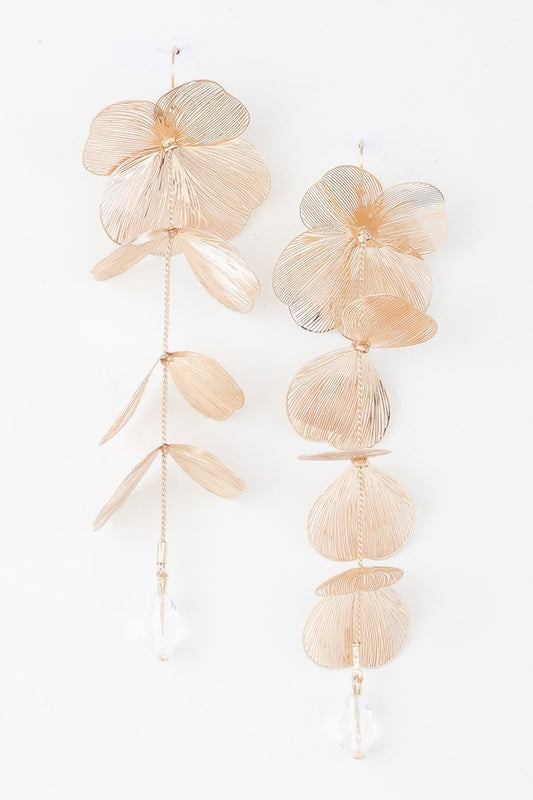 Delicate Flower Crystal Drop Earrings | Mixtshop LLC