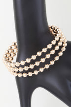 Wide Triple Beaded Cuff Bracelet | Mixtshop LLC