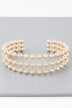 Wide Triple Beaded Cuff Bracelet | Mixtshop LLC