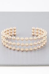 Wide Triple Beaded Cuff Bracelet | Mixtshop LLC