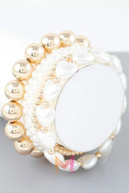 Multi Heart Stone Beaded Bracelet | Mixtshop LLC