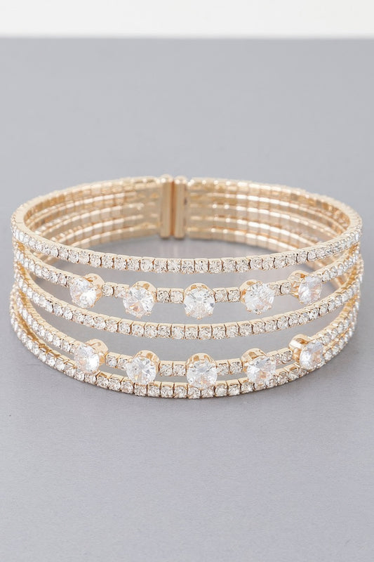 Multi Jeweled Cuff Bracelet | Mixtshop LLC