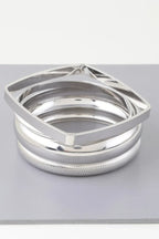 Multi Shiny Silver Layer Bracelet | Mixtshop LLC