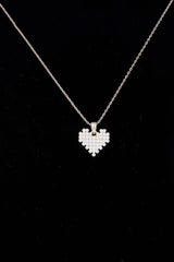 Block Pearl Heart Necklace | Mixtshop LLC