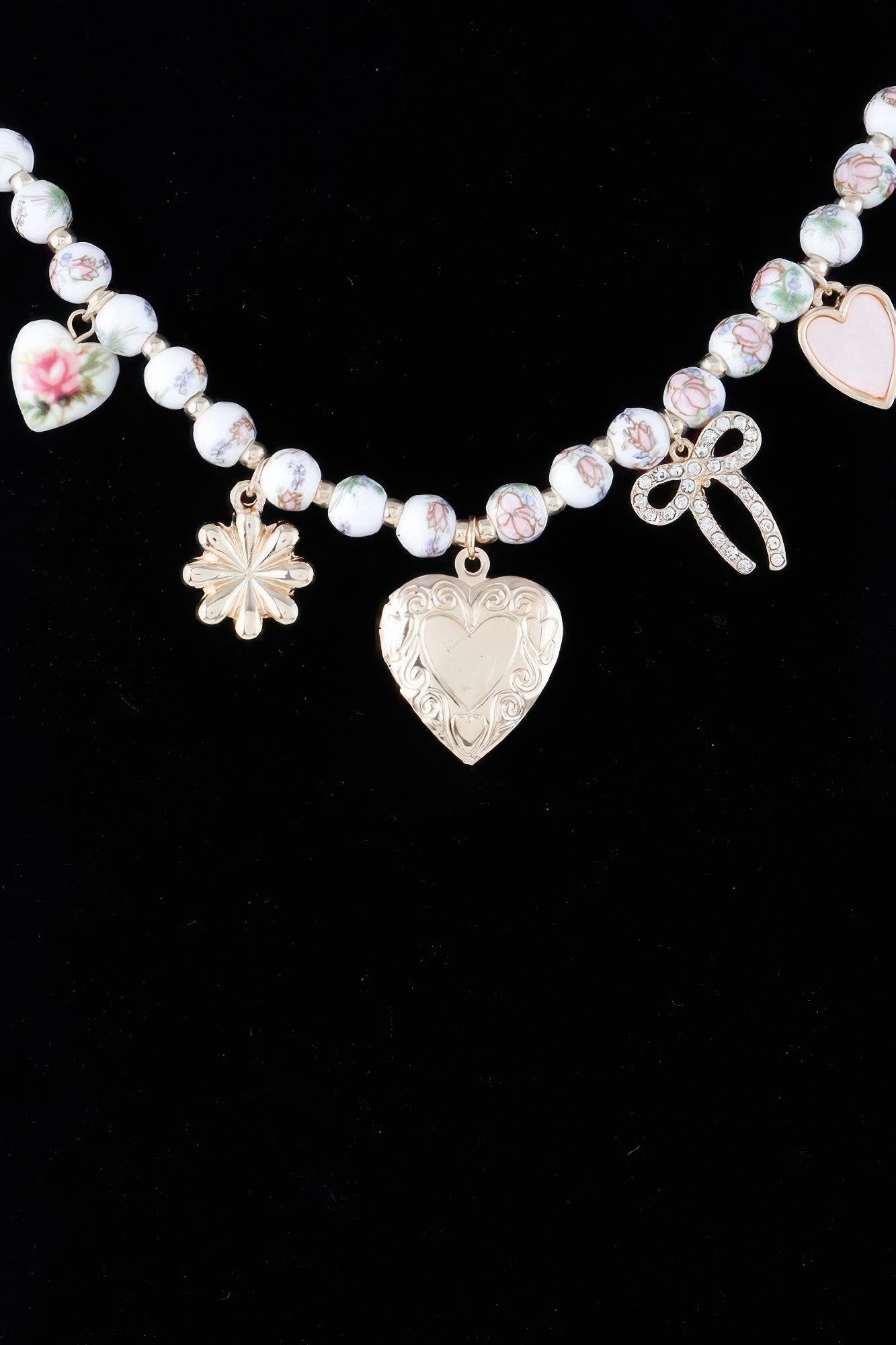 Vintage Heart Charms Necklace Secondary image